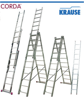 Професионална трираменна алуминиева стълба KRAUSE CORDA 3x11, 3.10m